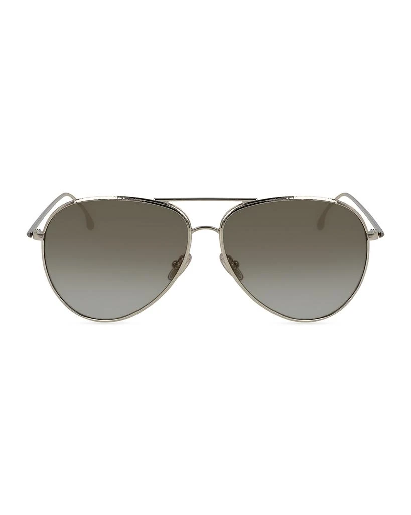 商品Victoria Beckham|Aviator Hammered Metal Sunglasses,价格¥3301,第2张图片详细描述