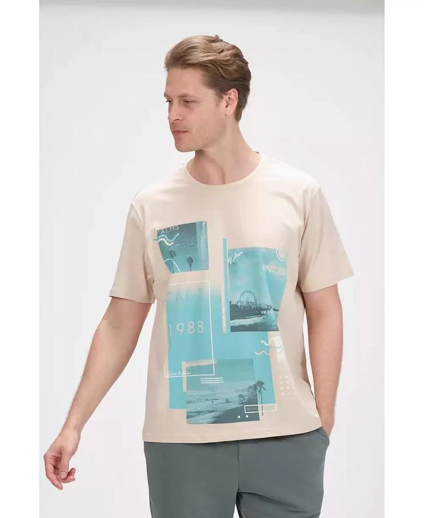 商品RON TOMSON|Men's Modern Print Fitted Cali T-shirt,价格¥445,第4张图片详细描述