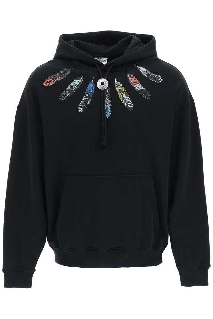 商品Marcelo Burlon|Collar Feathers Hoodie,价格¥2145,第1张图片