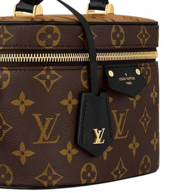商品[国内直发] Louis Vuitton|Vanity PM 字母徽标拉链开合 涂层帆布 单肩斜挎手提包 小号 女款 棕色,价格¥24448,第4张图片详细描述