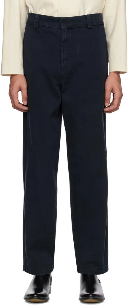 商品ANOTHER ASPECT|Navy Regular-Fit Trousers,价格¥560,第1张图片