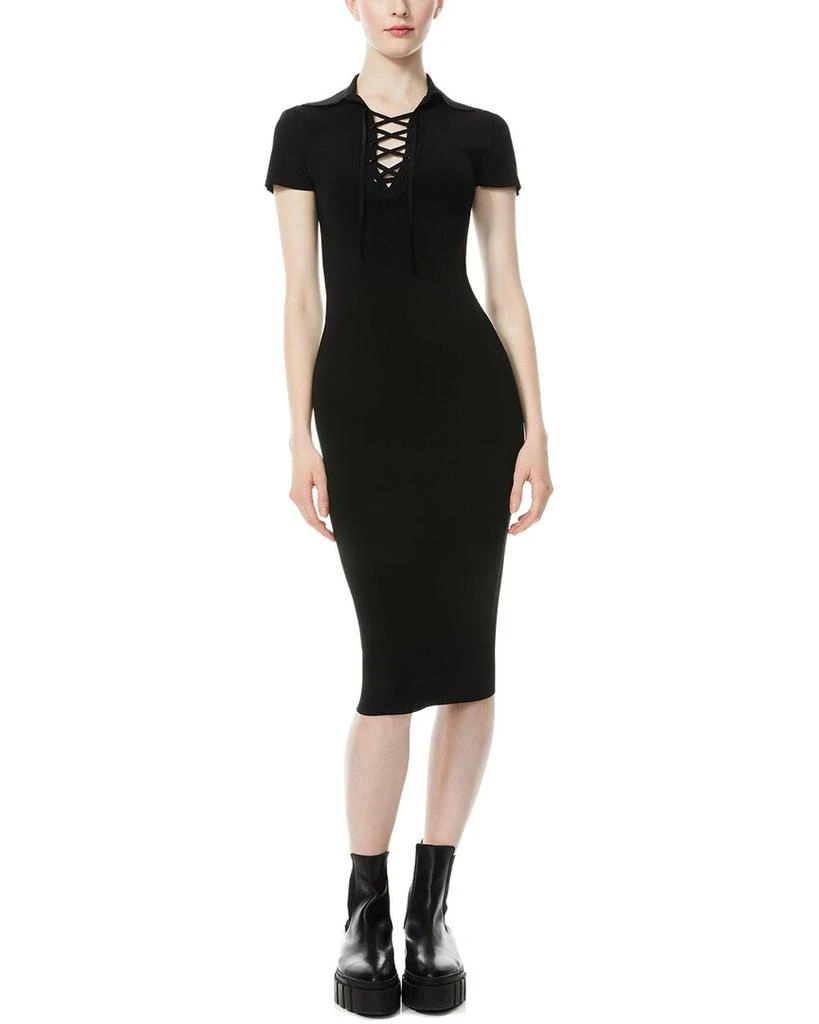 商品Alice + Olivia|alice + olivia Janna Lace-Up Polo Dress,价格¥683,第1张图片