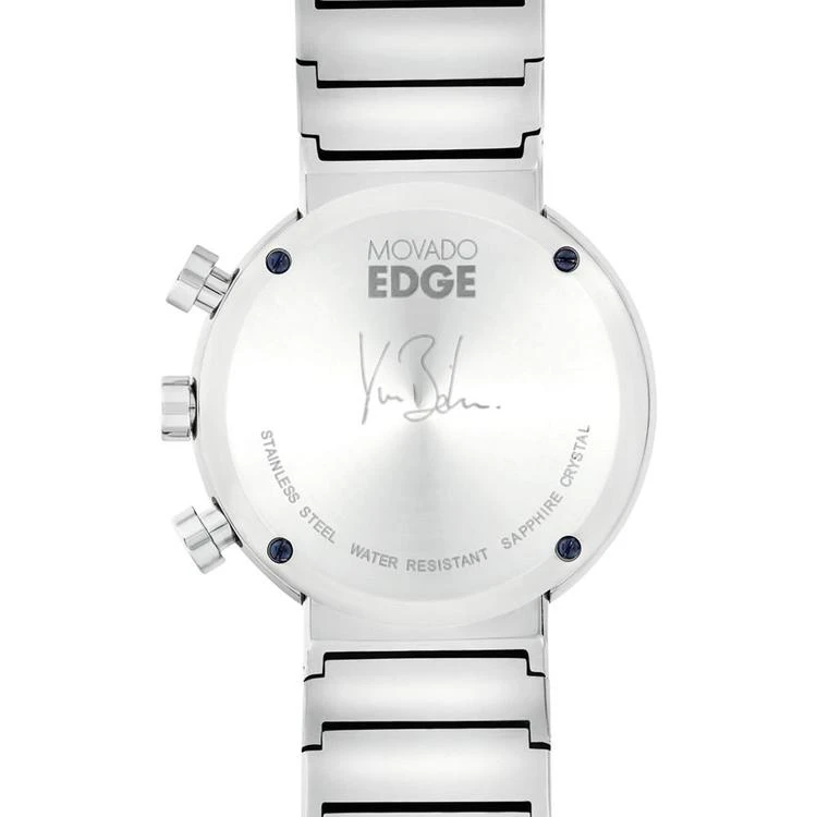 商品Movado|Men's Swiss Chronograph Edge Stainless Steel Bracelet Watch 42mm 3680030,价格¥6956,第3张图片详细描述