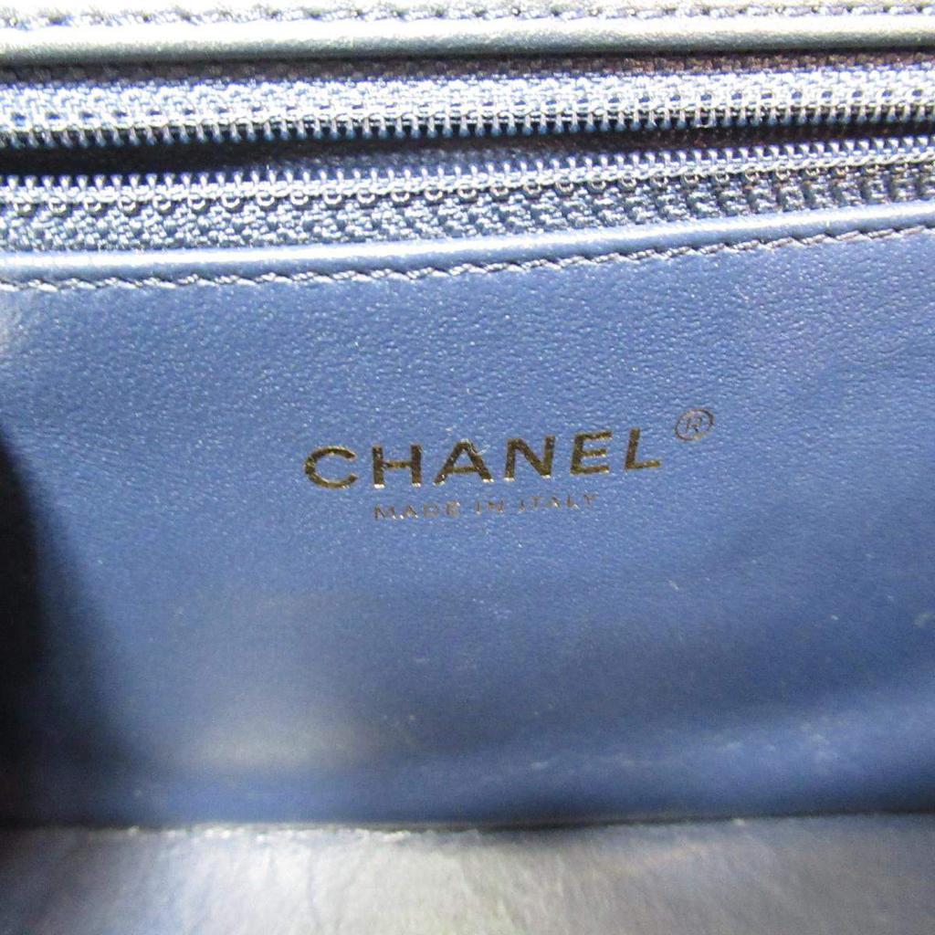 Chanel Blue Tweed  CC Filigree Flap Chain Shoulder Bag商品第7张图片规格展示