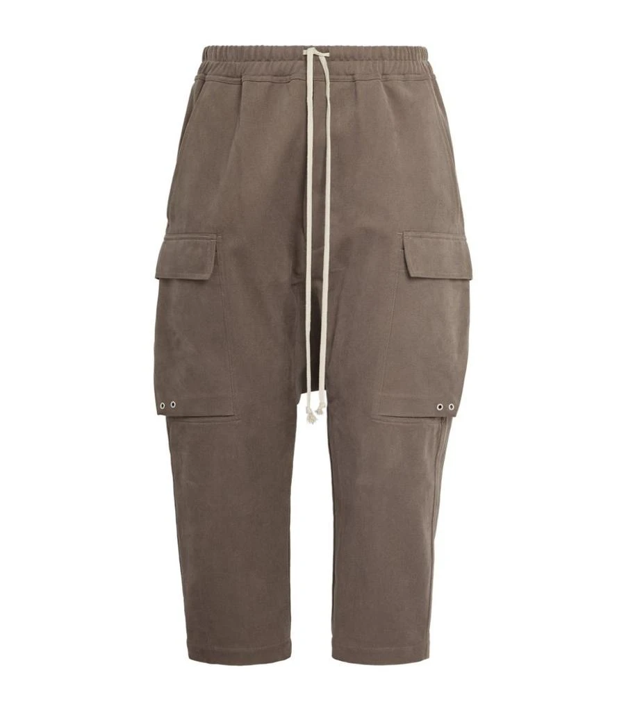 商品Rick Owens|Cotton Cropped Cargo Sweatpants,价格¥3590,第1张图片