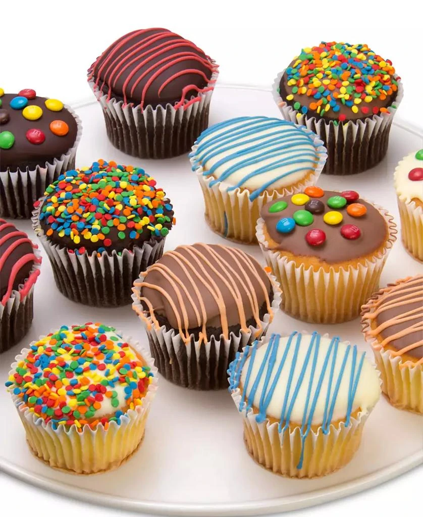 商品Chocolate Covered Company|12-Pc. Birthday Belgian Chocolate Dipped Cupcakes,价格¥462,第1张图片