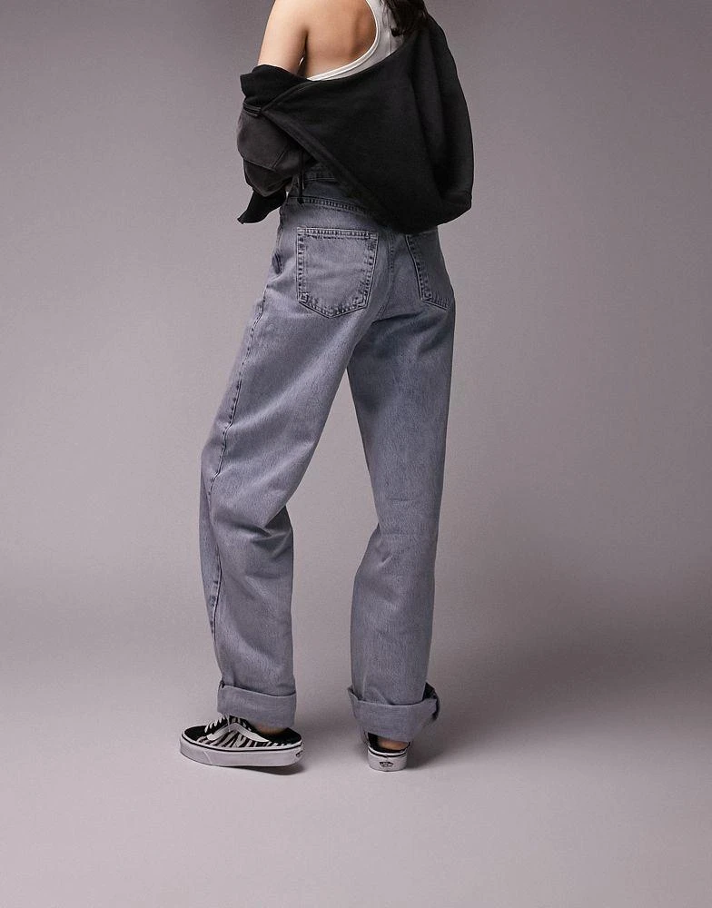 商品Topshop|Topshop oversized Mom jeans in bleach,价格¥164,第4张图片详细描述