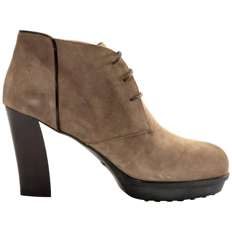 商品Tod's|Ladies Midcalf Booties in Light Mud/Black,价格¥1245,第2张图片详细描述