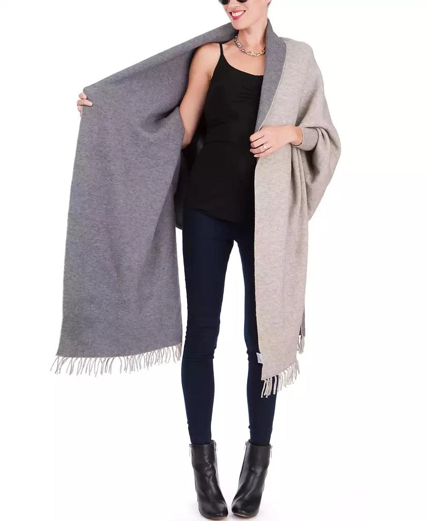 商品Seraphine|Two-Tone Luxury Maternity Nursing Shawl Wrap,价格¥344,第2张图片详细描述