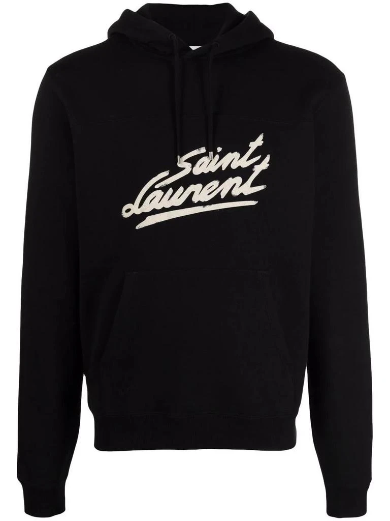 商品Yves Saint Laurent|Saint L AU Rent Men&#39;s  Black Cotton Sweatshirt,价格¥5409,第1张图片