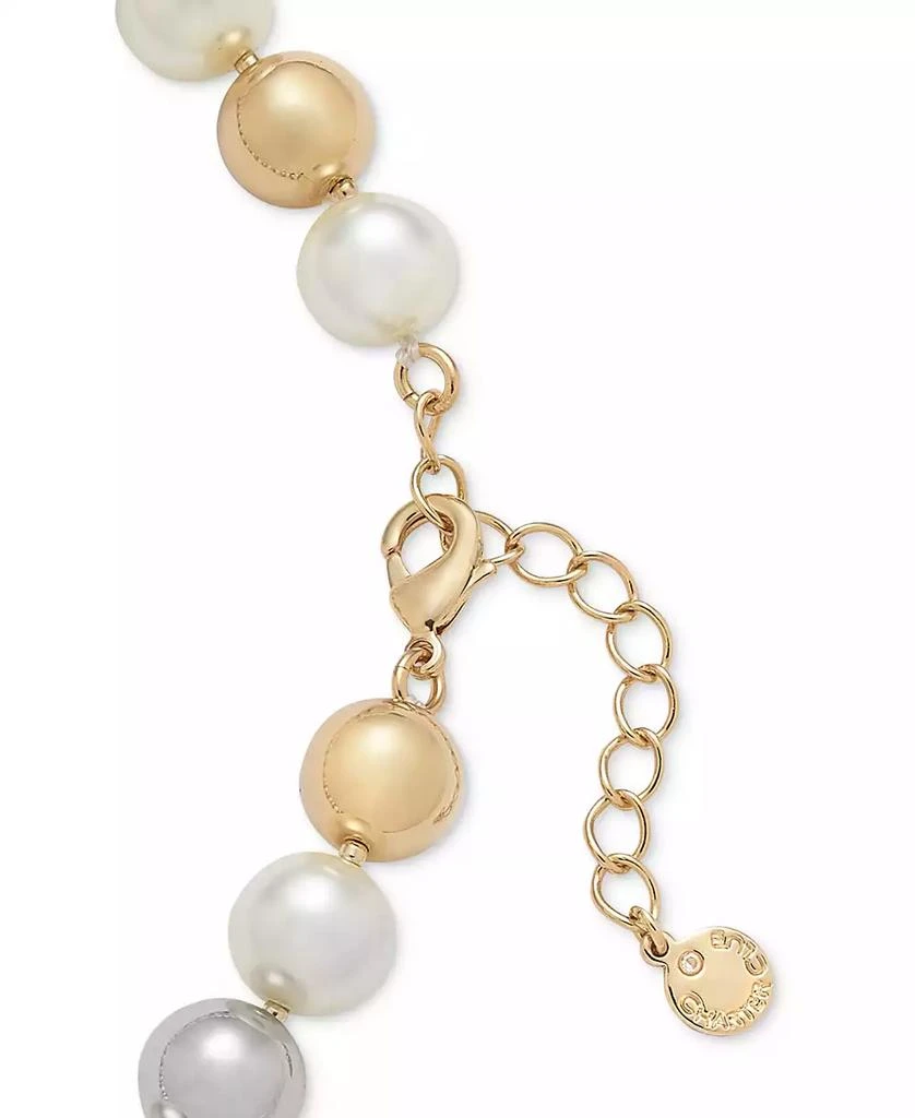 商品Charter Club|Two-Tone Imitation Pearl All-Around Collar Necklace, 16" + 2" extender, Created for Macy's,价格¥178,第2张图片详细描述