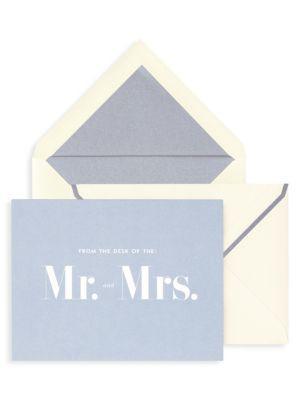 商品Kate Spade|Mr. & Mrs. Thank You Card Set,价格¥96,第1张图片