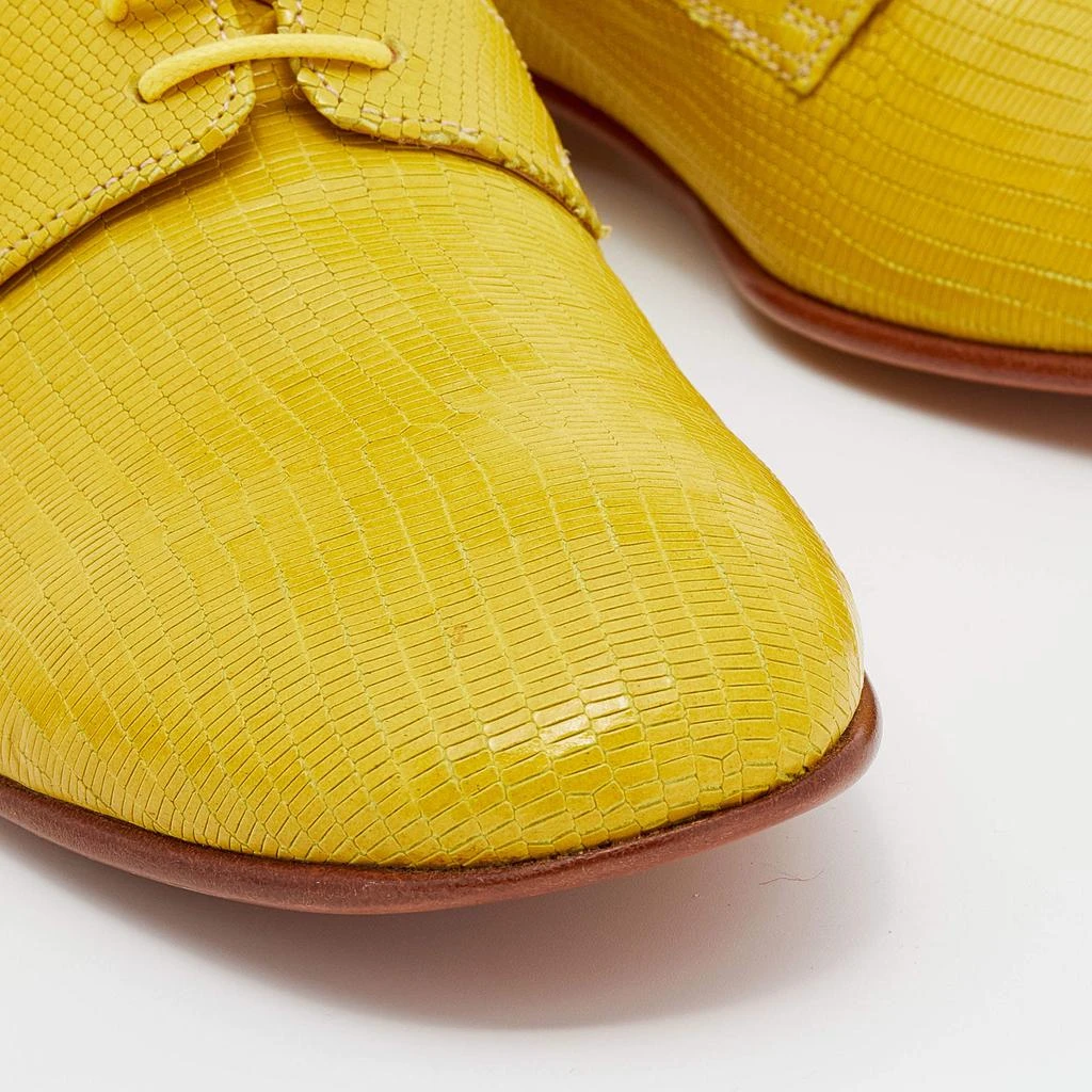 Maison Martin Margiela Yellow Lizard Embossed Leather Lace Up Derby Size 39 商品