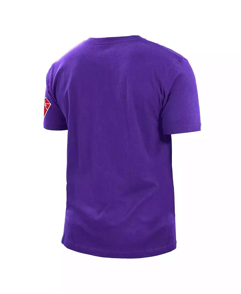 商品New Era|Men's Purple Los Angeles Lakers 2021/22 City Edition Brushed Jersey T-shirt,价格¥216,第4张图片详细描述