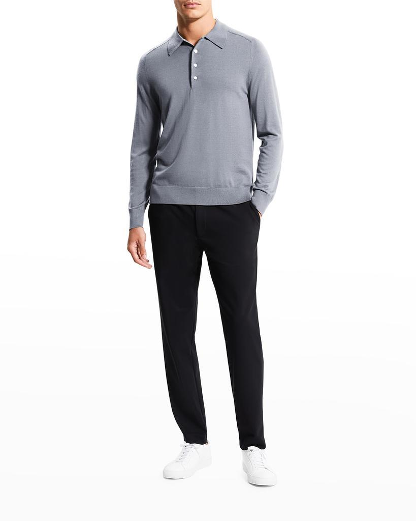 商品Theory|Men's Regal Wool Long-Sleeve Polo Shirt,价格¥1106,第5张图片详细描述
