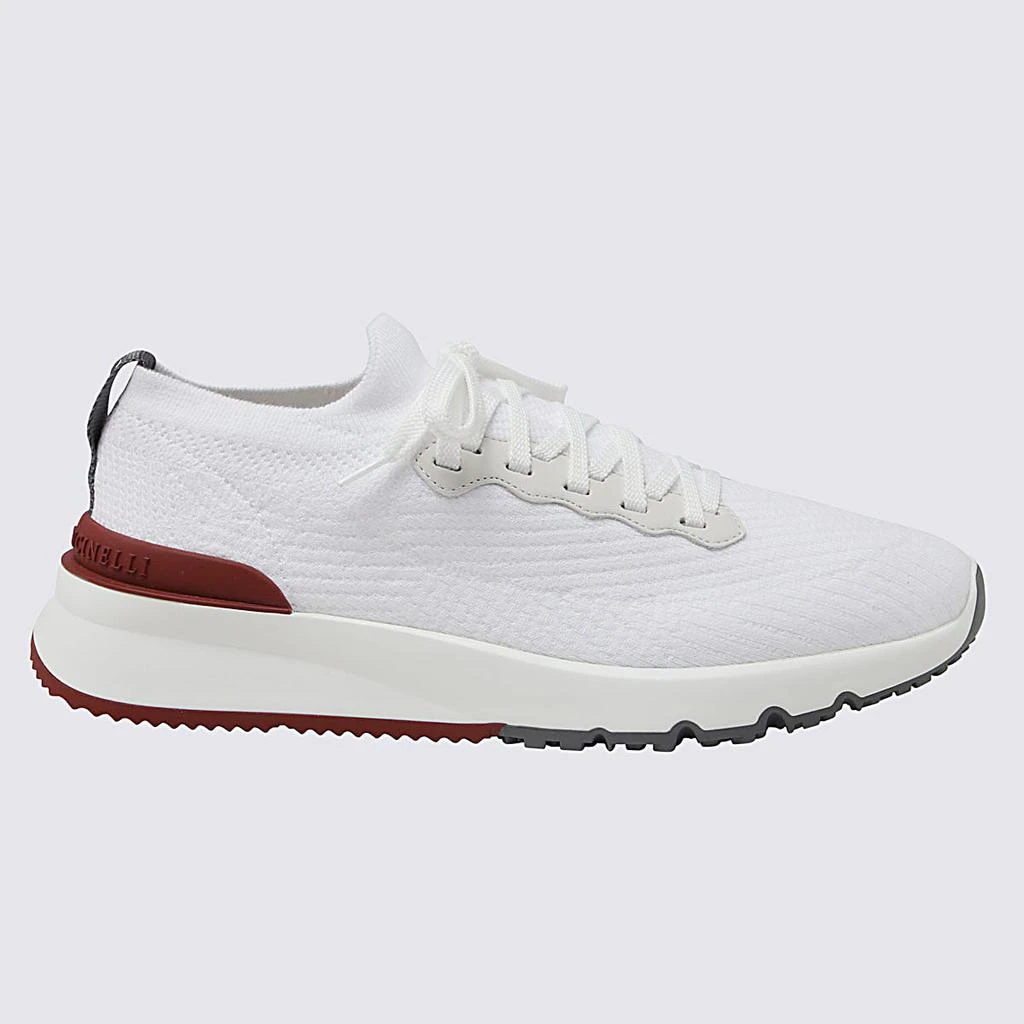 商品Brunello Cucinelli|BRUNELLO CUCINELLI WHITE CANVAS SNEAKERS,价格¥4022,第1张图片