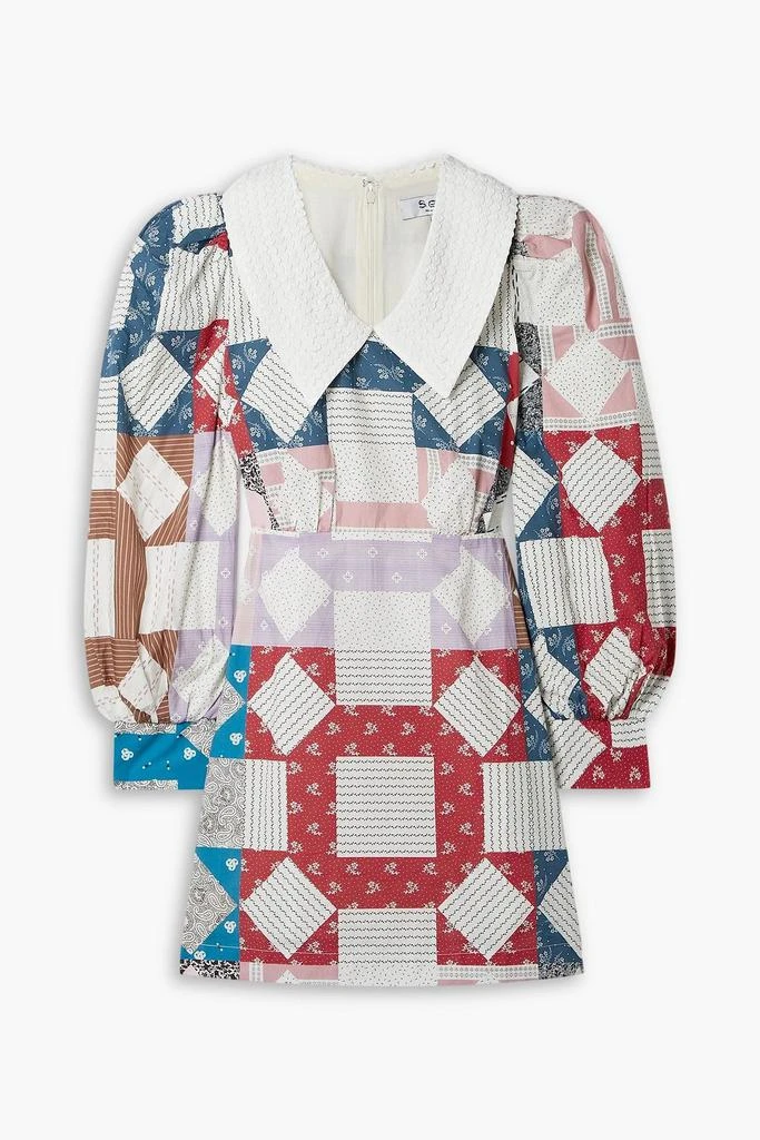 商品Sea|Nohr rickrack-trimmed patchwork cotton mini dress,价格¥1382,第1张图片