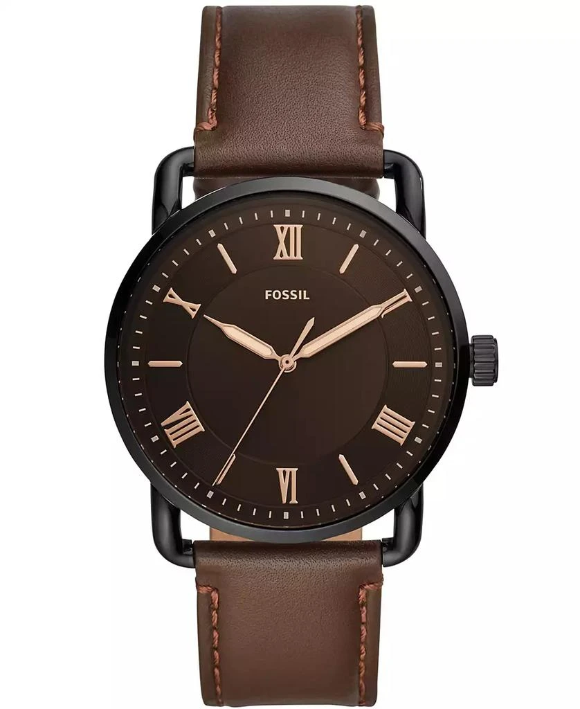 商品Fossil|Men's Copeland Brown Leather Strap Watch 42mm,价格¥524,第1张图片