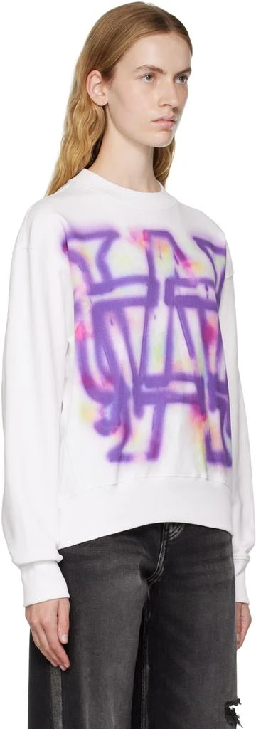 商品We11done|White Rainbow Symbol Sweatshirt,价格¥922,第2张图片详细描述