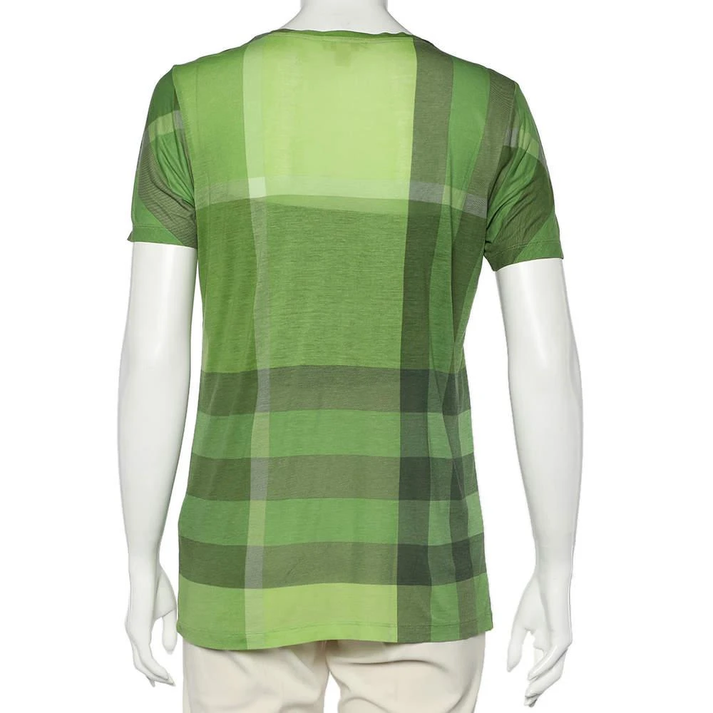 商品[二手商品] Burberry|Burberry Brit Green Checkered Modal Knit Round Neck T-Shirt M,价格¥1269,第3张图片详细描述