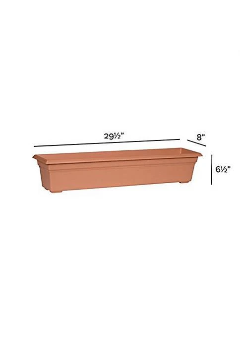 商品Novelty|Novelty Countryside Flower Box Planter 30 Inch Terracotta,价格¥192,第2张图片详细描述