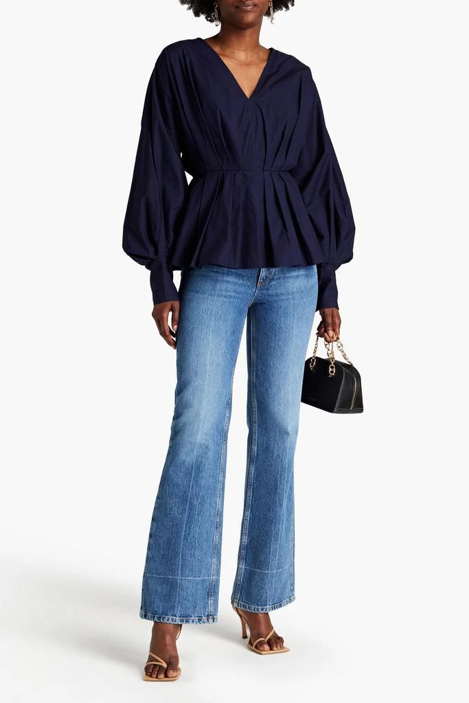 商品ROKSANDA|Pleated cotton-poplin peplum blouse,价格¥2781,第4张图片详细描述