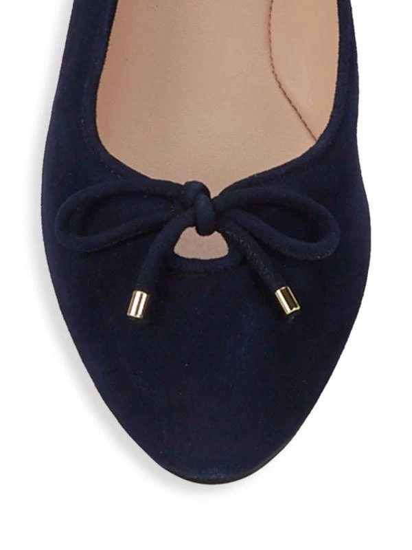 商品Stuart Weitzman|Gabby Bow Suede Ballerina Flats,价格¥1085,第5张图片详细描述