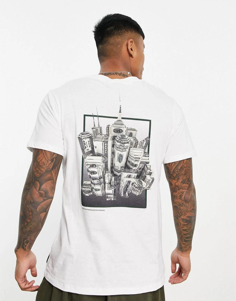 商品WeSC|WESC printed t-shirt in white,价格¥185,第4张图片详细描述