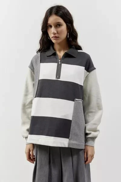 商品BDG|BDG Saylor Spliced Quarter-Zip Sweatshirt,价格¥529,第3张图片详细描述