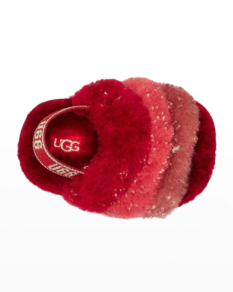 商品UGG|Girl's Fluff Yeah Metallic Sparkle Quilted Slippers, Baby/Kids,价格¥464,第4张图片详细描述