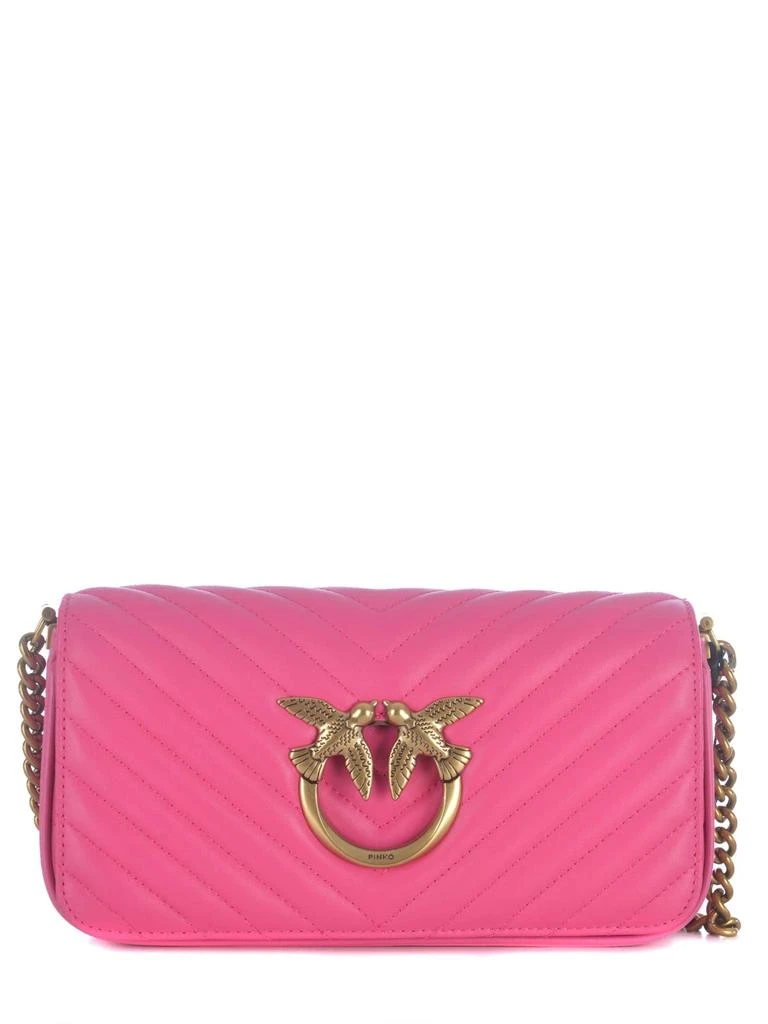 商品PINKO|Bag Pinko love Click Baguette Chevron In Nappa Leather,价格¥2360,第1张图片