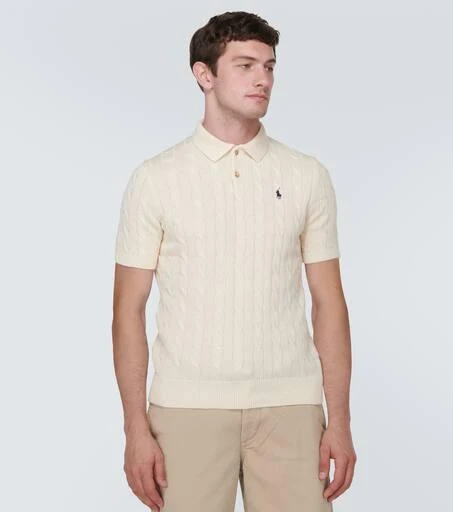 商品Ralph Lauren|棉质绞花针织Polo衫,价格¥1025,第3张图片详细描述