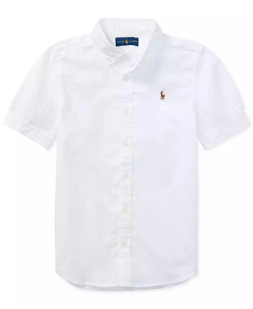 商品Ralph Lauren|女大童款 学院风棉质牛津系扣 衬衫,价格¥388,第3张图片详细描述