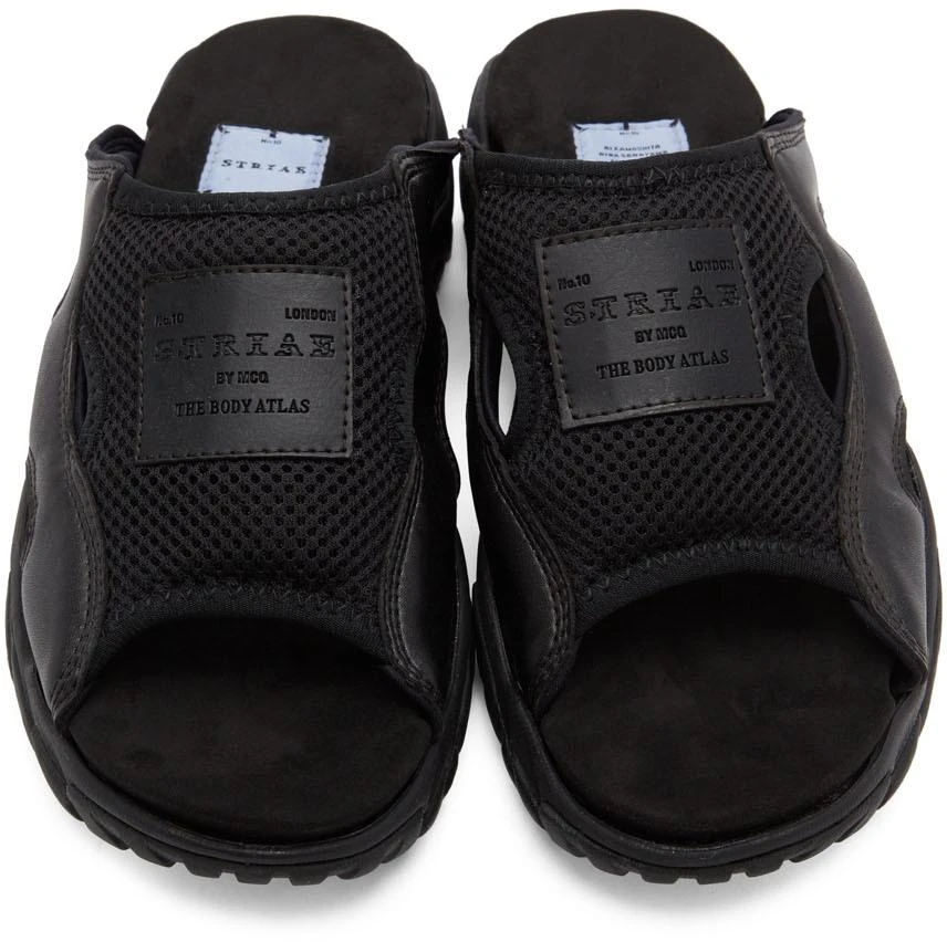 商品Alexander McQueen|Black Slide Sandals,价格¥532,第5张图片详细描述