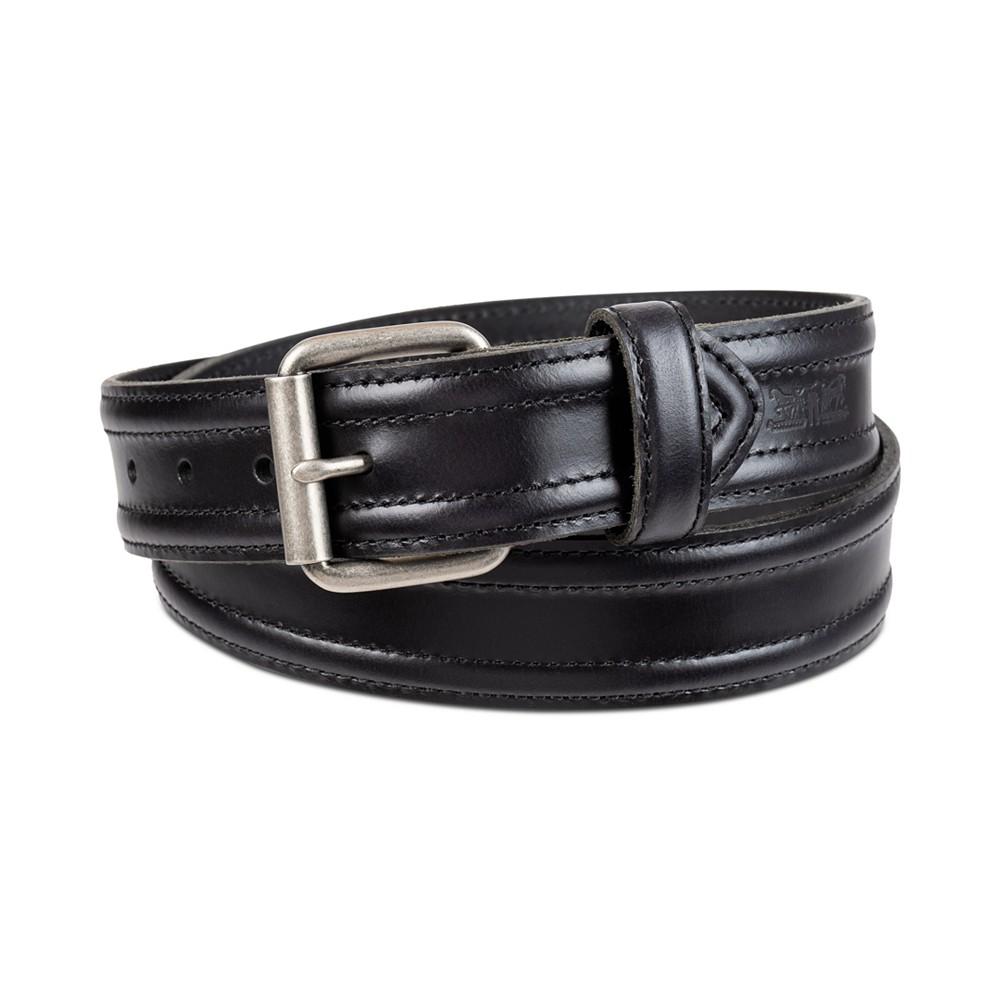 Men's Trapunto Detail Leather Workwear Belt商品第1张图片规格展示