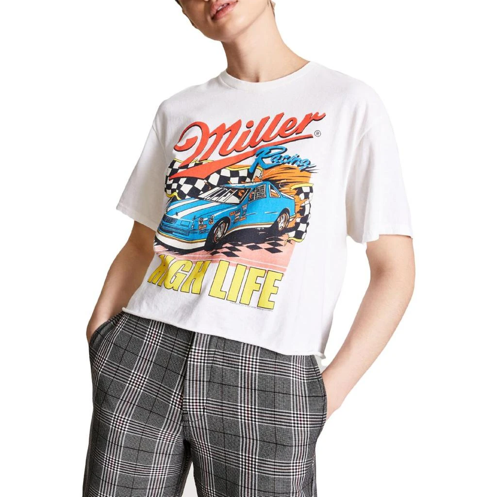 商品Junk Food|Junk Food Womens Miller Racing High Life Cropped Graphic T-Shirt,价格¥122,第1张图片