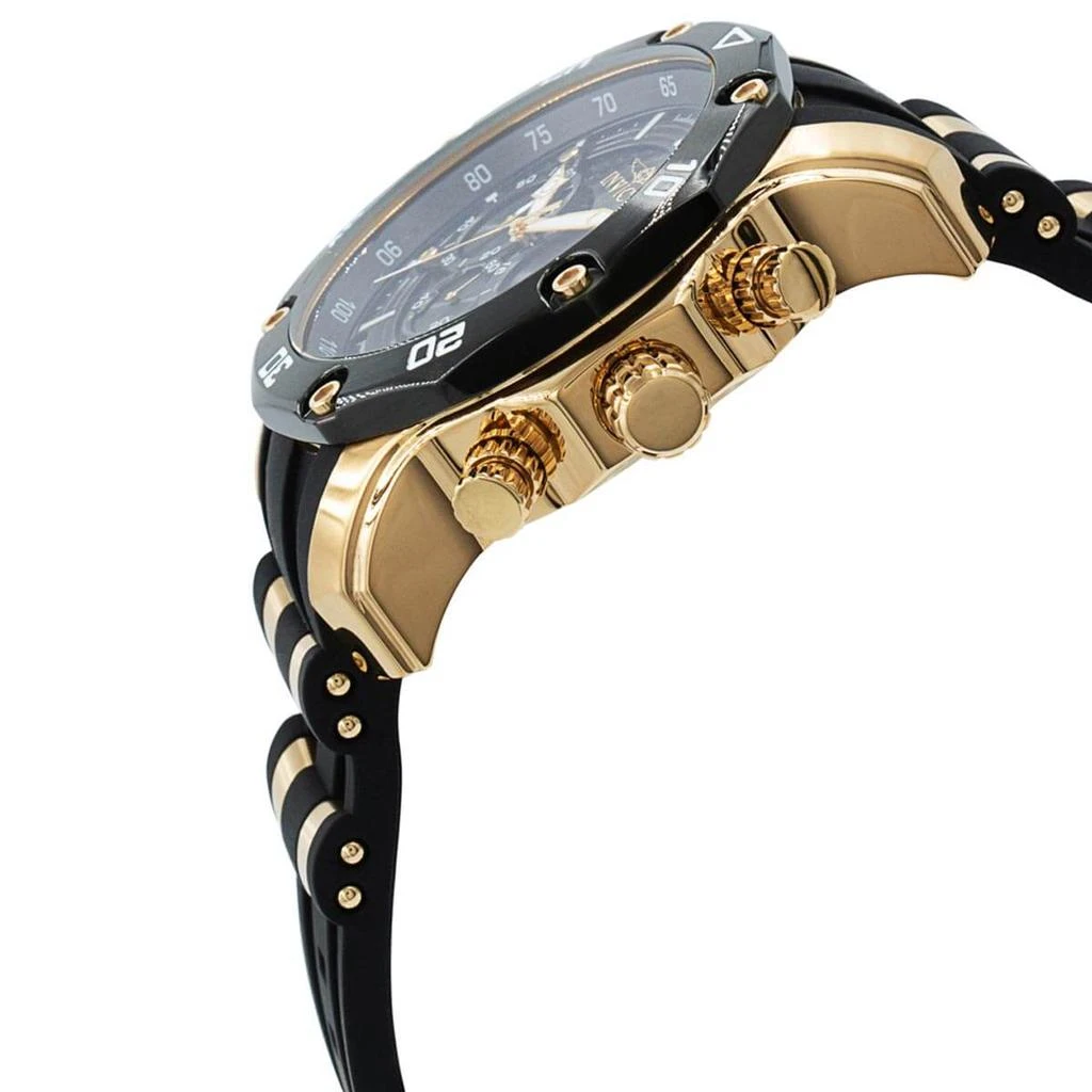 商品Invicta|Invicta Men's Chronograph Watch - Pro Diver Black Dial Yellow Gold Case Strap | 37722,价格¥688,第2张图片详细描述