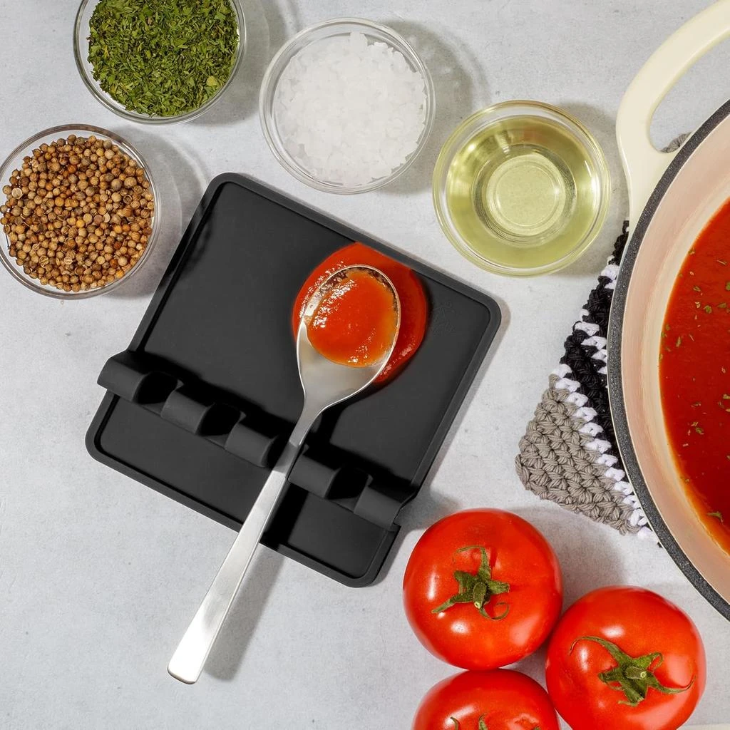商品Zulay Kitchen|Silicone Utensil Rest - BPA-Free, Durable Spoon Rest with Drip Pad,价格¥125,第2张图片详细描述