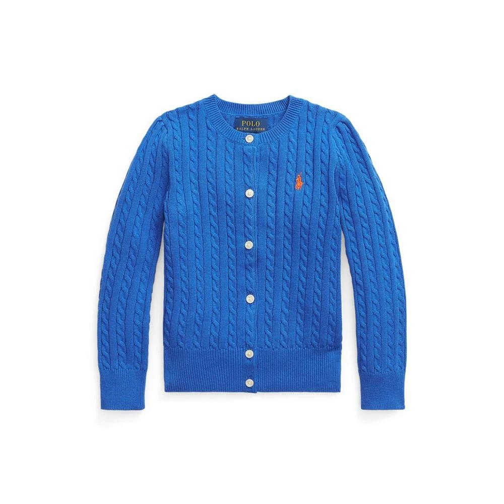 商品Ralph Lauren|Toddler and Little Girls Mini-Cable Cardigan Sweater,价格¥156,第1张图片