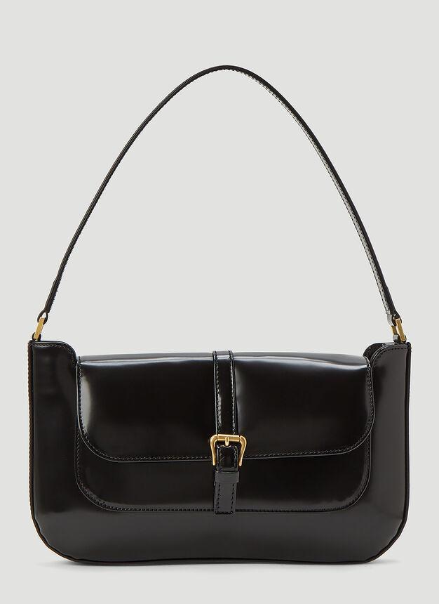 商品by FAR|Miranda Semi-Patent Shoulder Bag in Black,价格¥2731,第1张图片