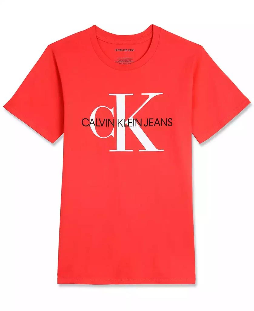 商品Calvin Klein|Big Boys Bold signature Logo Graphic T-Shirt,价格¥69,第2张图片详细描述