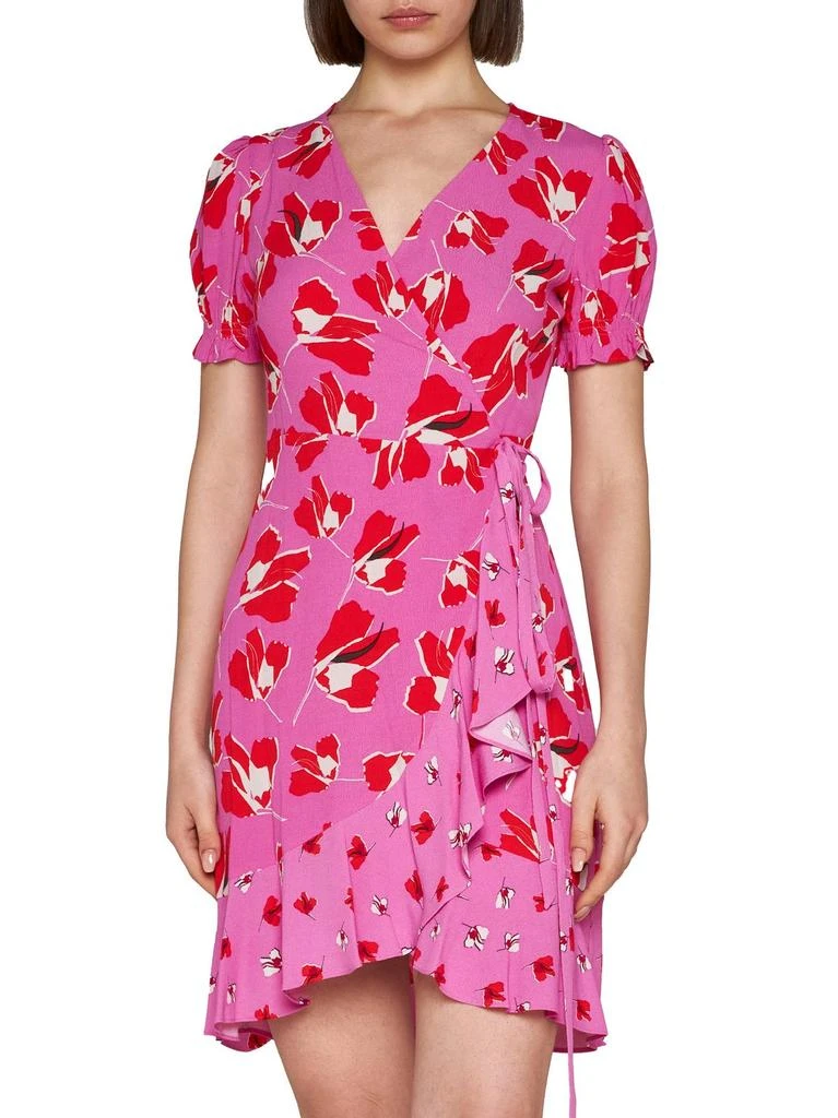 商品Diane von Furstenberg|Diane von Furstenberg Floral Printed V-Neck Dress,价格¥1964,第2张图片详细描述