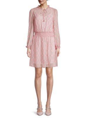 商品Tommy Hilfiger|Printed Long-Sleeve Blouson Dress,价格¥261,第1张图片