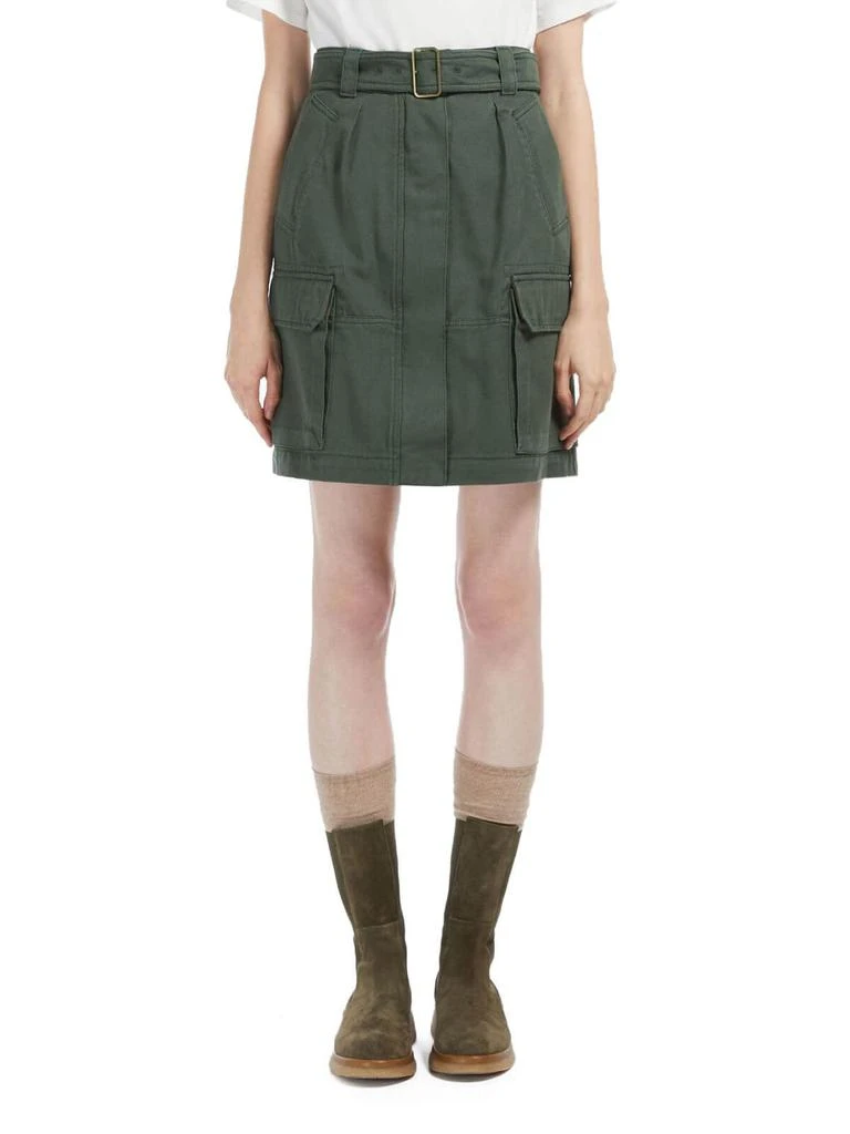商品Weekend Max Mara|Max Mara Weekend Fiero Military Green Skirt,价格¥1707,第3张图片详细描述