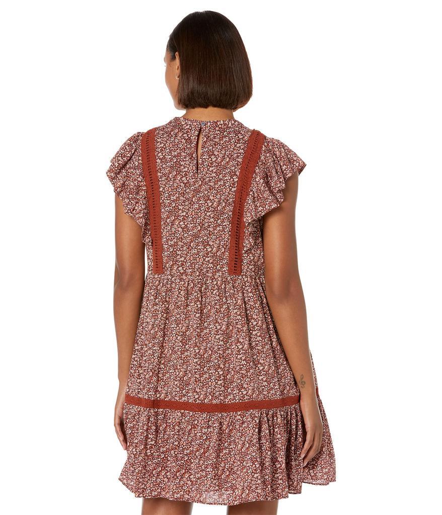 商品Madewell|Flutter-Sleeve Mini Dress in Cottage Garden,价格¥475,第4张图片详细描述