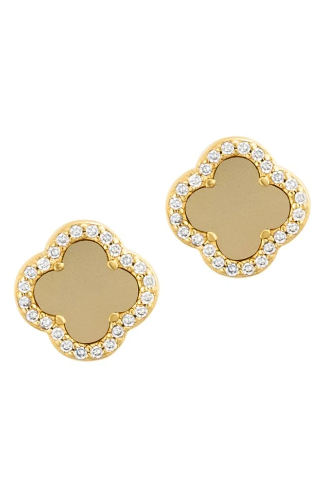 商品ADORNIA|Crystal Halo Clover Stud Earrings,价格¥188,第1张图片