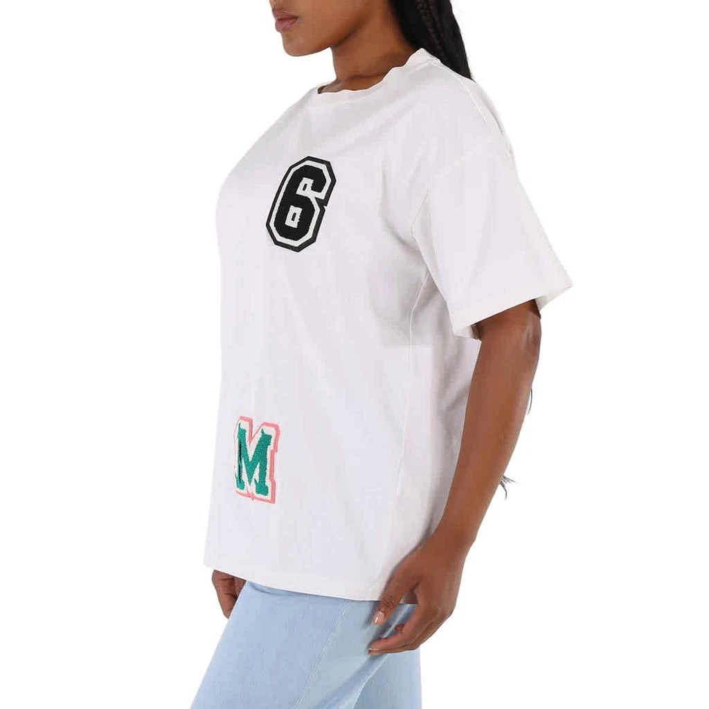 Mm6 Maison Margiela MM6 Ladies White Oversized Patches Tee, Size X-Small 3
