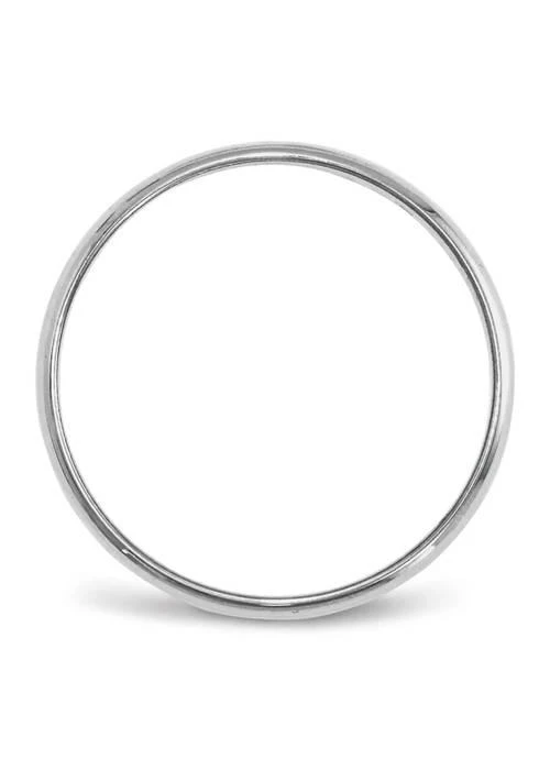 商品Belk & Co.|Co. Womens 14K White Gold 2 Millimeter Lightweight Half Round Band,价格¥1574,第2张图片详细描述