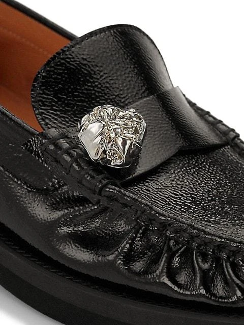 Jeweled Leather Loafers 商品