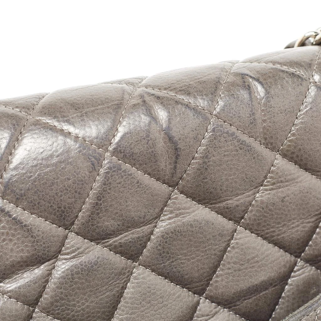 Chanel Grey Quilted Caviar Leather Maxi Classic Double Flap Bag 商品